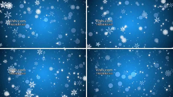 蓝色雪花视频