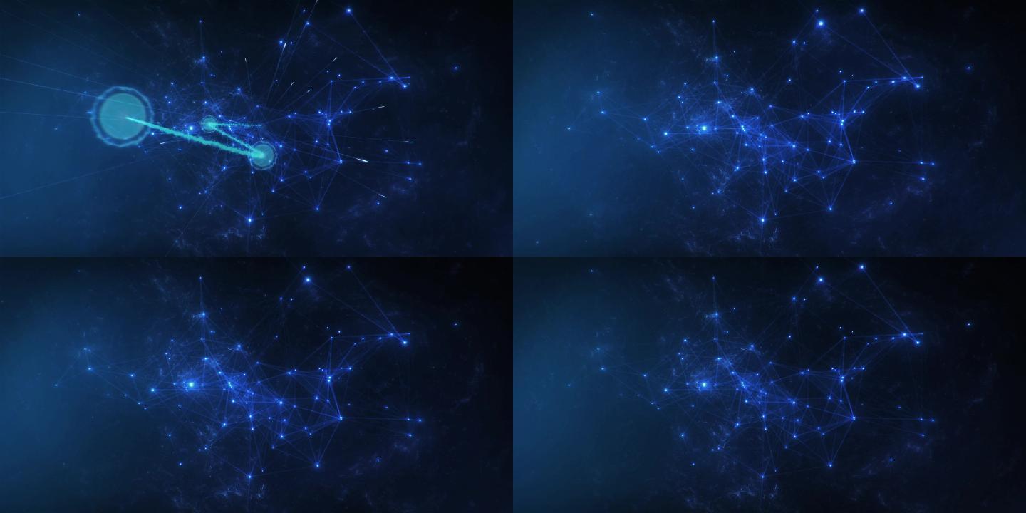 落版带入科技plexus粒子星云循环背景