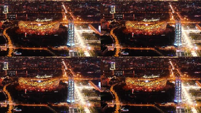 4K北京鸟巢夜景