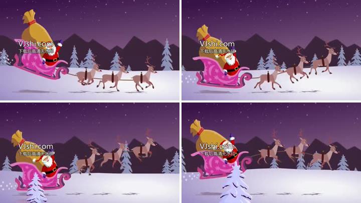 圣诞老人和驯鹿