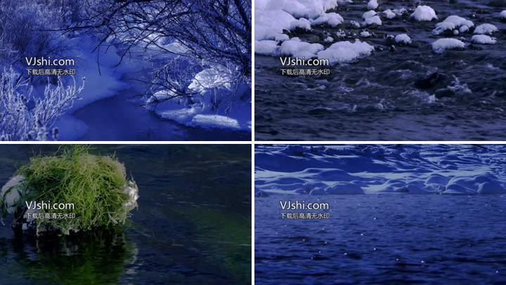 唯美雪景特写近景局部