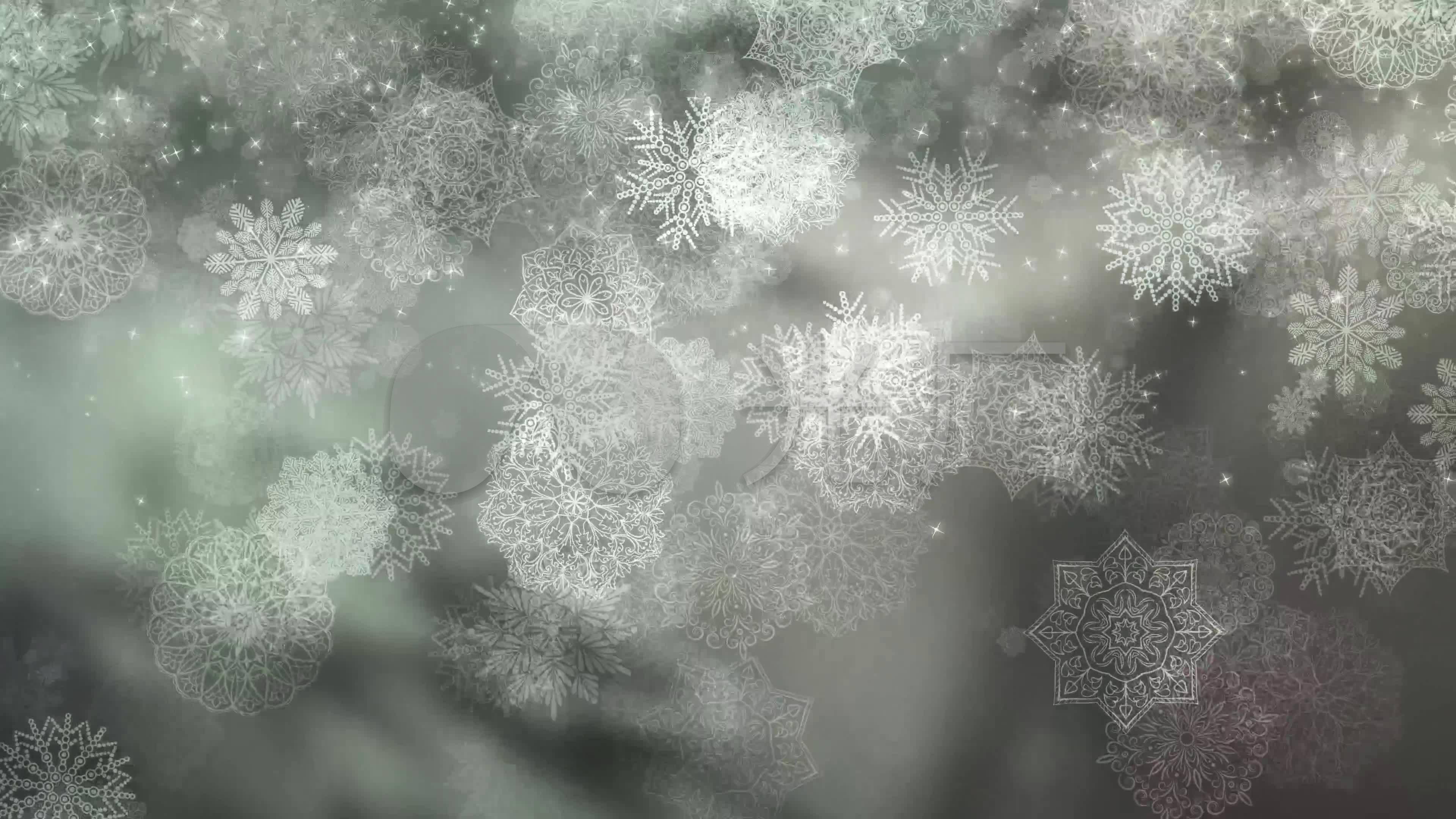 4k唯美雪花飘落led