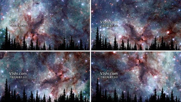 【cg场景】森林仰望星空旋转