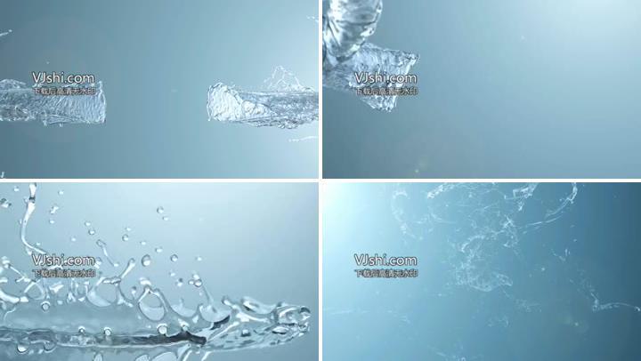 水特效logo落版(震撼背景音乐)