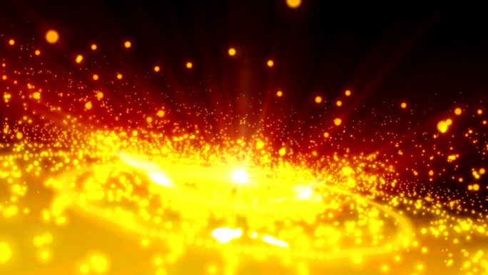 大气3D全息金色粒子旋涡