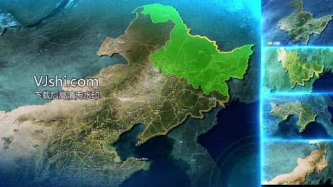 东北三省内蒙古高清地图