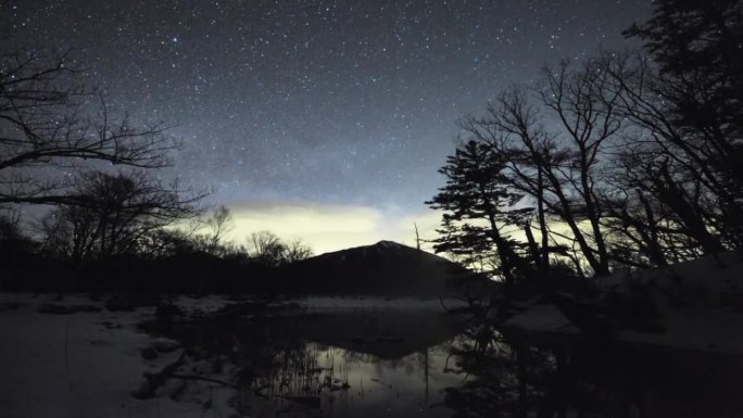 自然风光-延时摄影-循环-星空山水