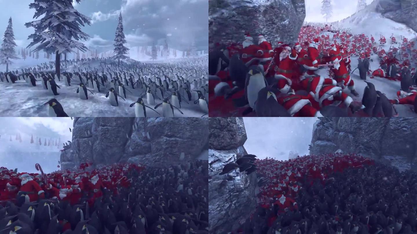 圣诞前场视频-圣诞老人大战企鹅帝国
