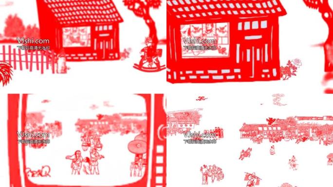 2017年中国风新春剪纸动画片头