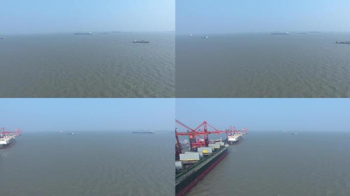 长江江水港口码头船舶水运交通