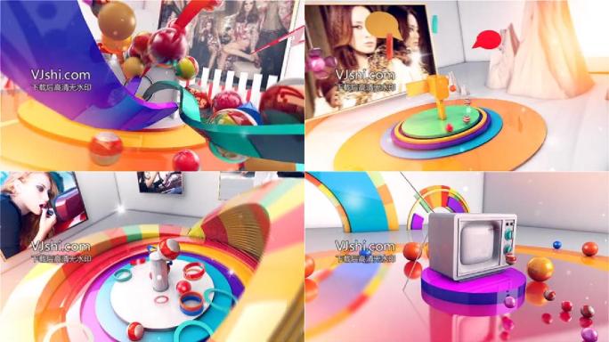 008原创娱乐片头C4D工程