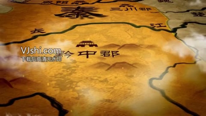 秦国统一六国历史形势图AE模板