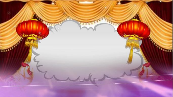 新年元素春节拜年边框带视频素材