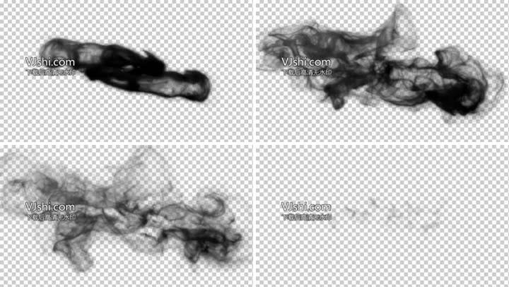 水墨飘散水墨烟雾视频素材