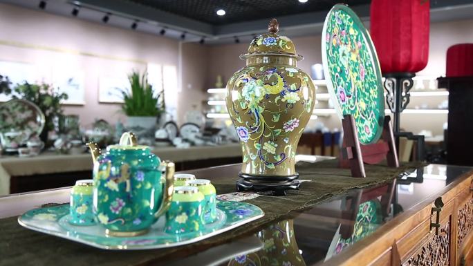 精美瓷器展示茶具花瓶唐山陶瓷