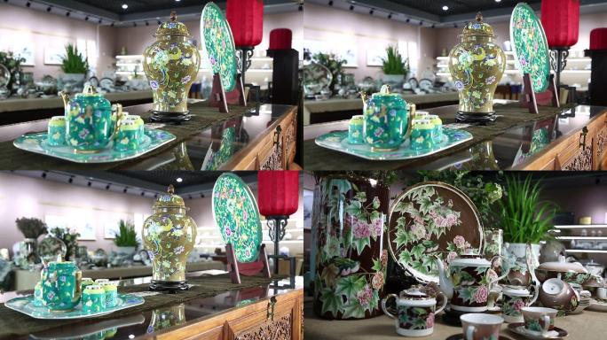精美瓷器展示茶具花瓶唐山陶瓷