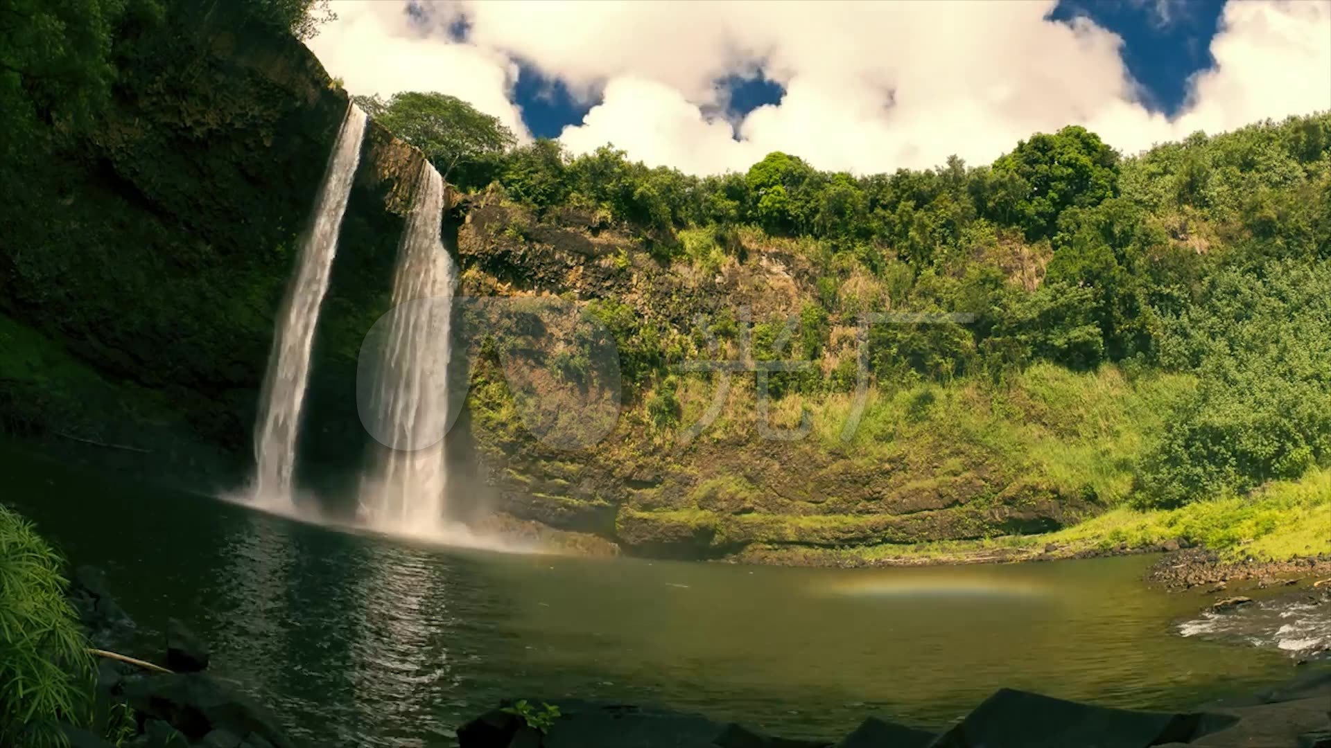 美景風光山青水下青山綠水環境視頻素材