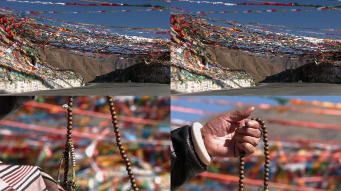 西藏藏传佛教手摇转经筒的老太转经轮