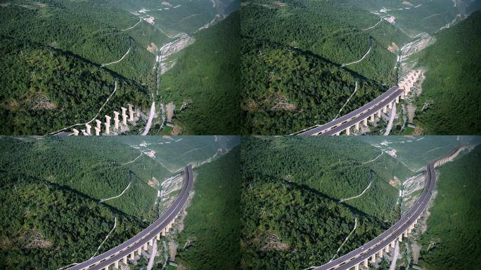 山区天堑变通途山区高架桥交通发展三维实拍