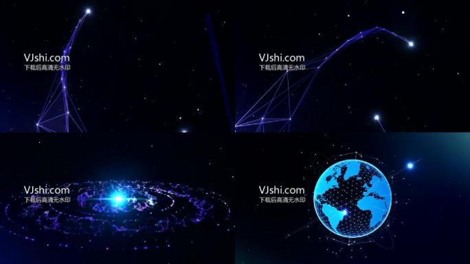 plexus科技星空片头ae模板