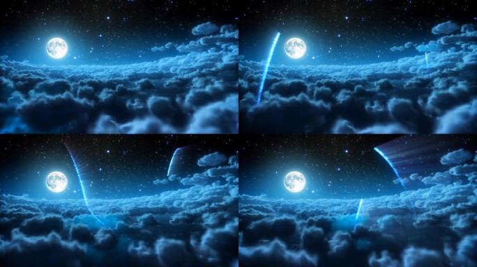 月亮云海梦幻视频