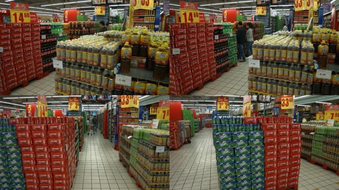 HD商场超市沃尔玛饮品柜