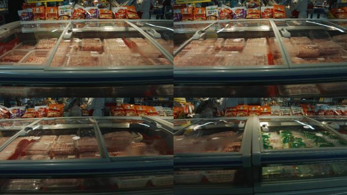 HD商场超市沃尔玛牛肉羊肉冷藏柜