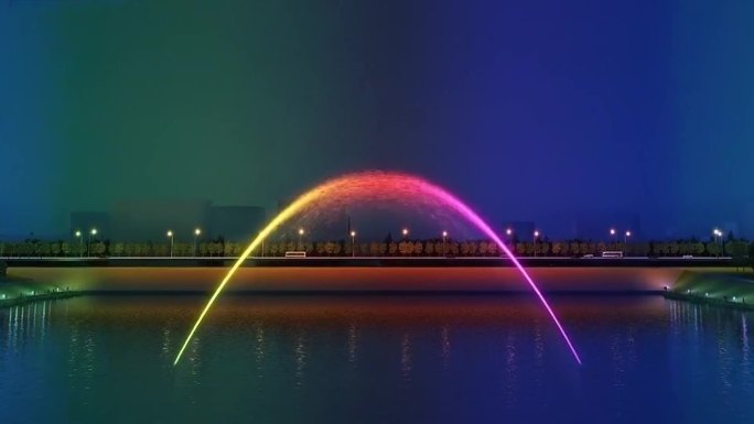 PF粒子制作音乐喷泉素材之彩虹架桥