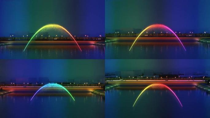 PF粒子制作音乐喷泉素材之彩虹架桥