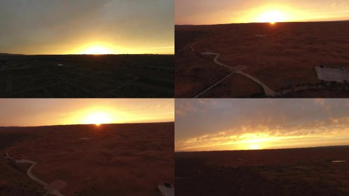 夕阳沙漠