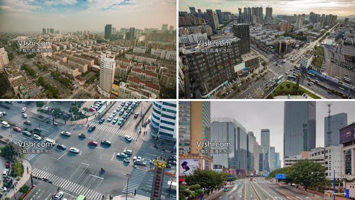 超清中国城市交通实拍视频素材