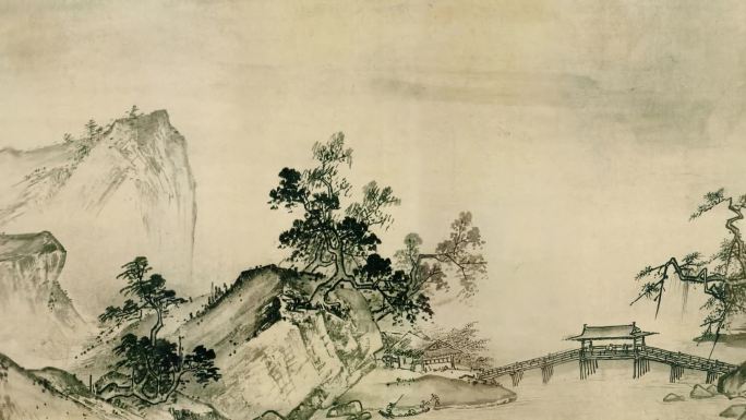水墨中国风传统山水画卷