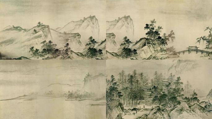 水墨中国风传统山水画卷