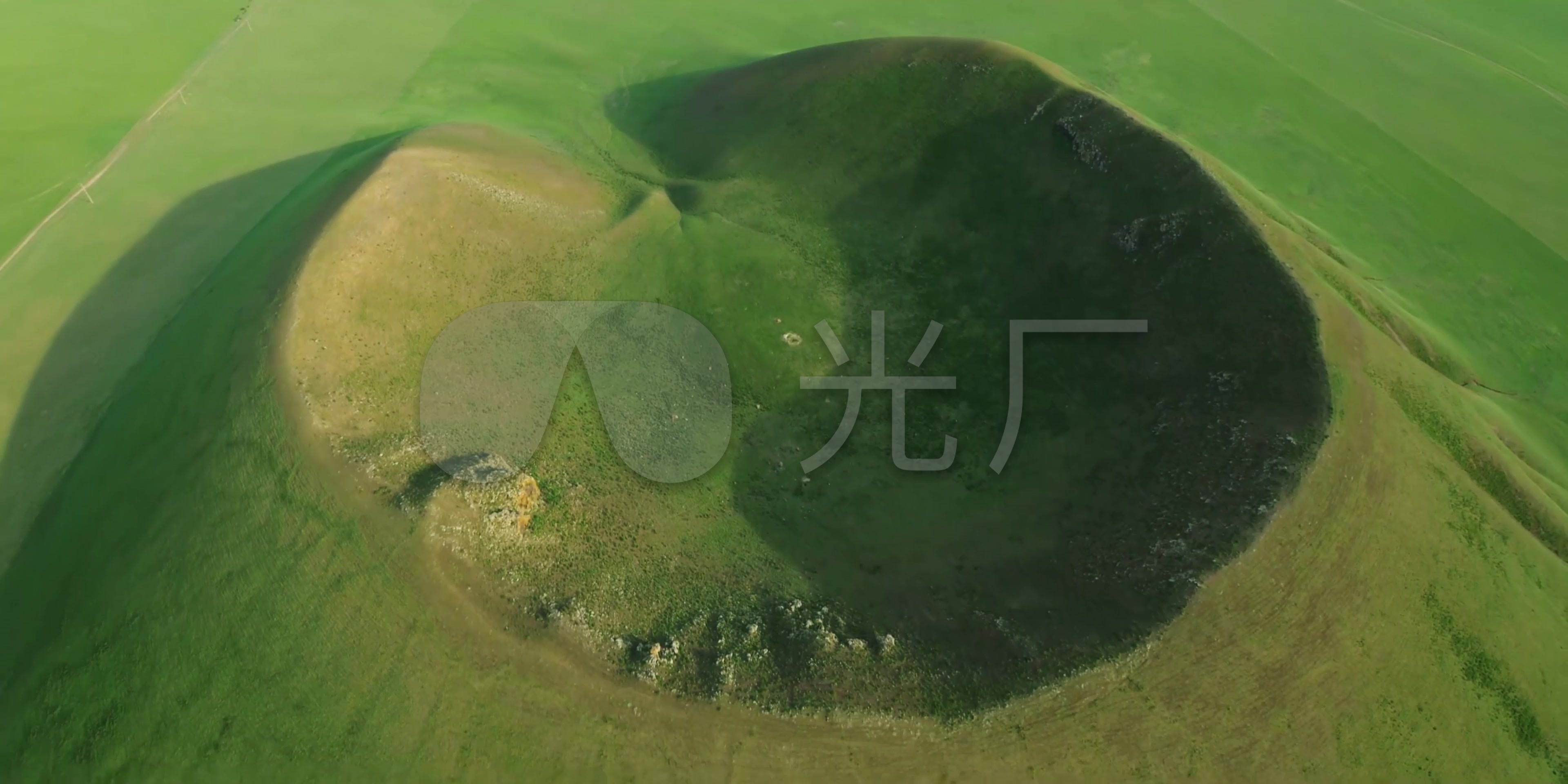 航拍中國內蒙古火山群4k超高清uhd