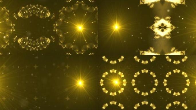 金色粒子花纹LED舞台背景