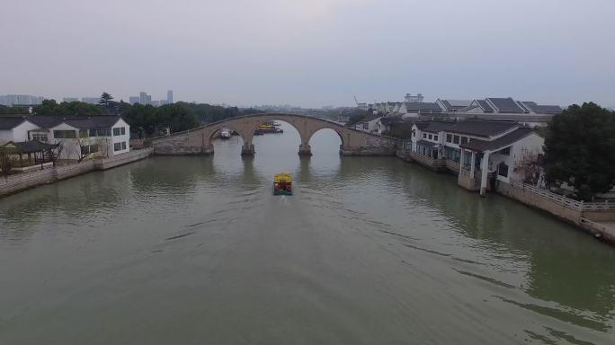 苏州万年桥航拍视频特写4K