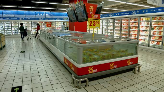 HD沃尔玛超市冷冻食品冷冻柜