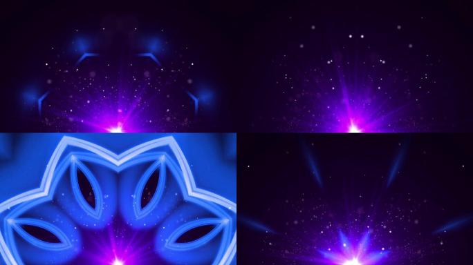 蓝紫色粒子花纹LED舞台背景