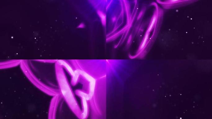 超宽紫色粒子花纹LED舞台背景