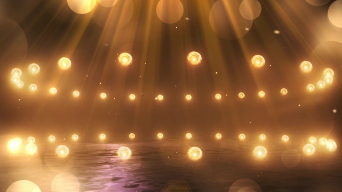 温暖灯光珍珠粒子水波舞台