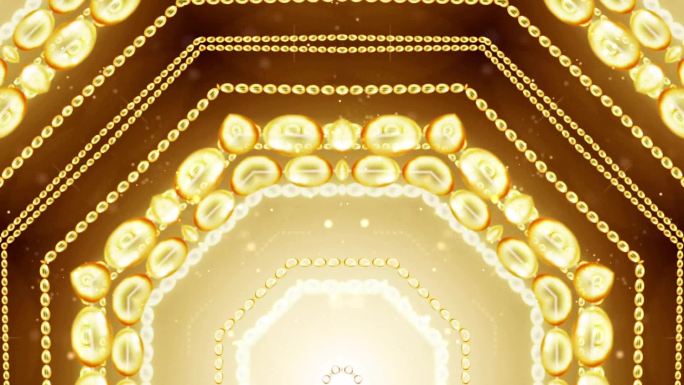 金色珍珠花纹LED舞台背景