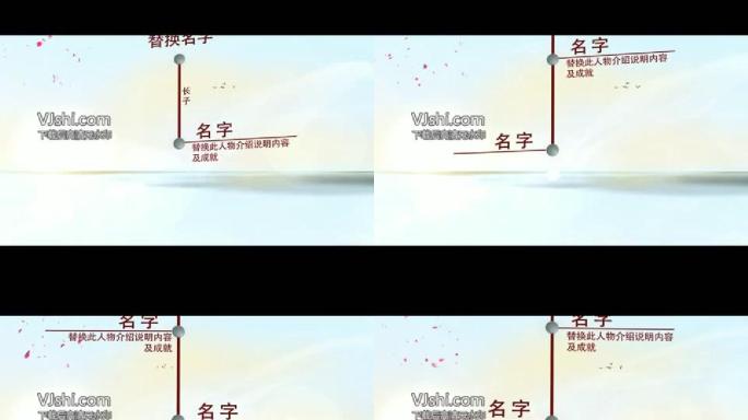 族谱人物关系图ae模板