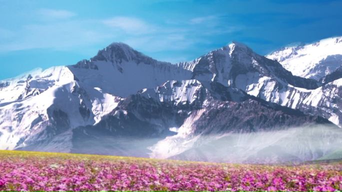 珠穆朗玛西藏雪山神秘雄伟