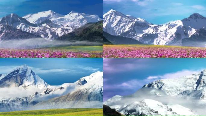 珠穆朗玛西藏雪山神秘雄伟