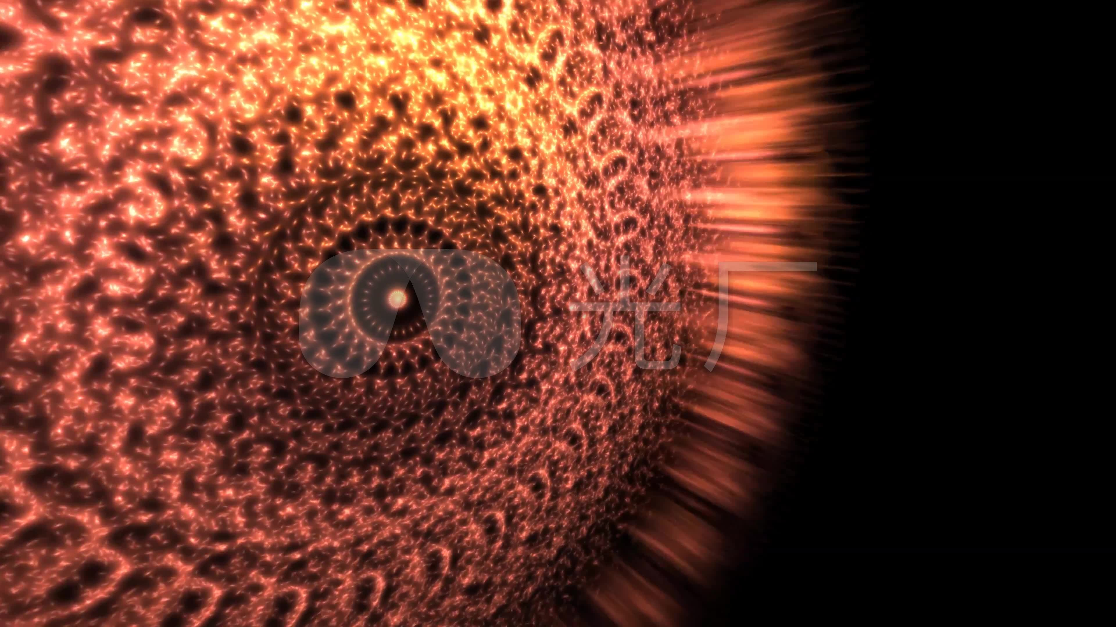 4k大气三维空间金色粒子