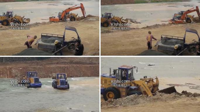 2.市政建设工地河堤河道清理工程机械施工