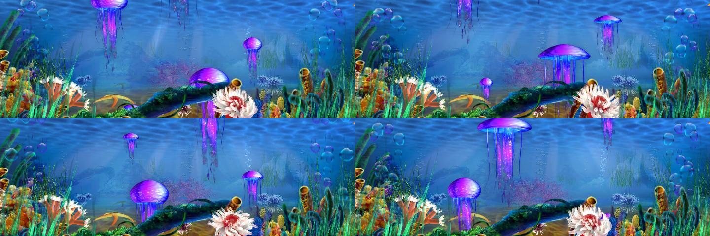 海底世界水母海草