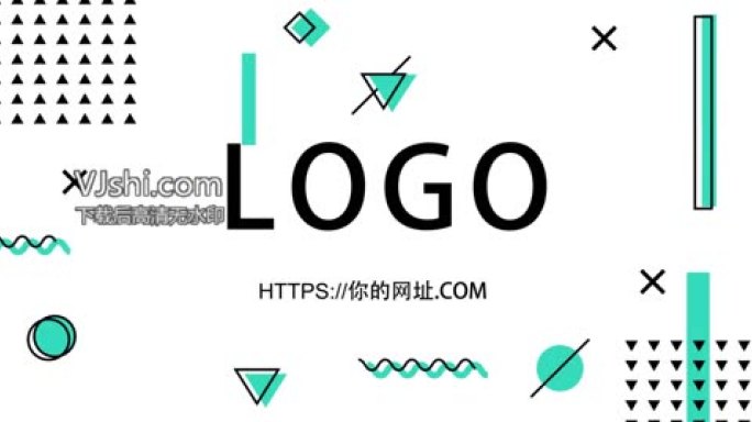 多彩欢快几何形mg平面logo展