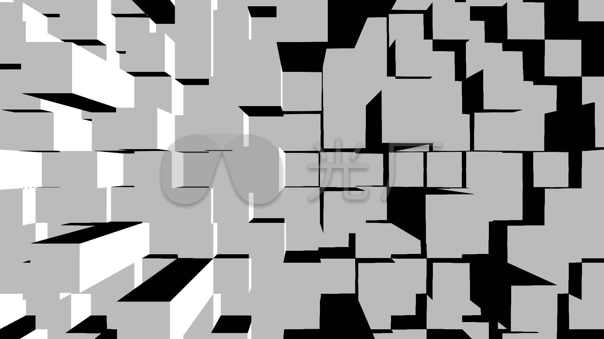 创意平面凹凸起伏阴影视觉冲击效果企业开场