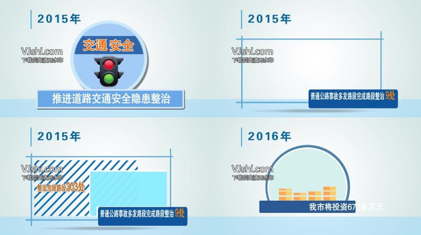 新闻数据分析统计图表动画ae模板